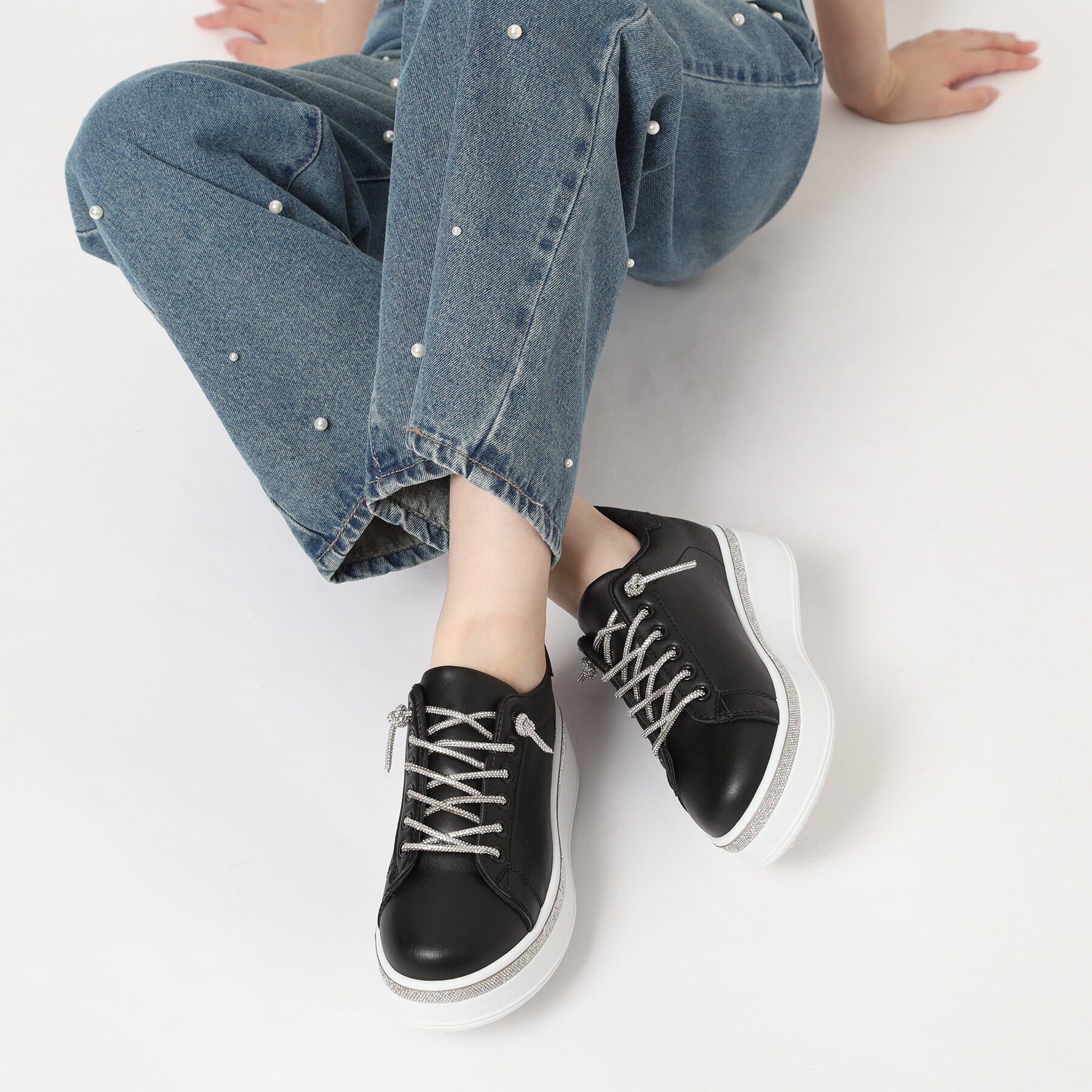 csT&P「厚底キラキラストーン付スニーカー」|スニーカー|