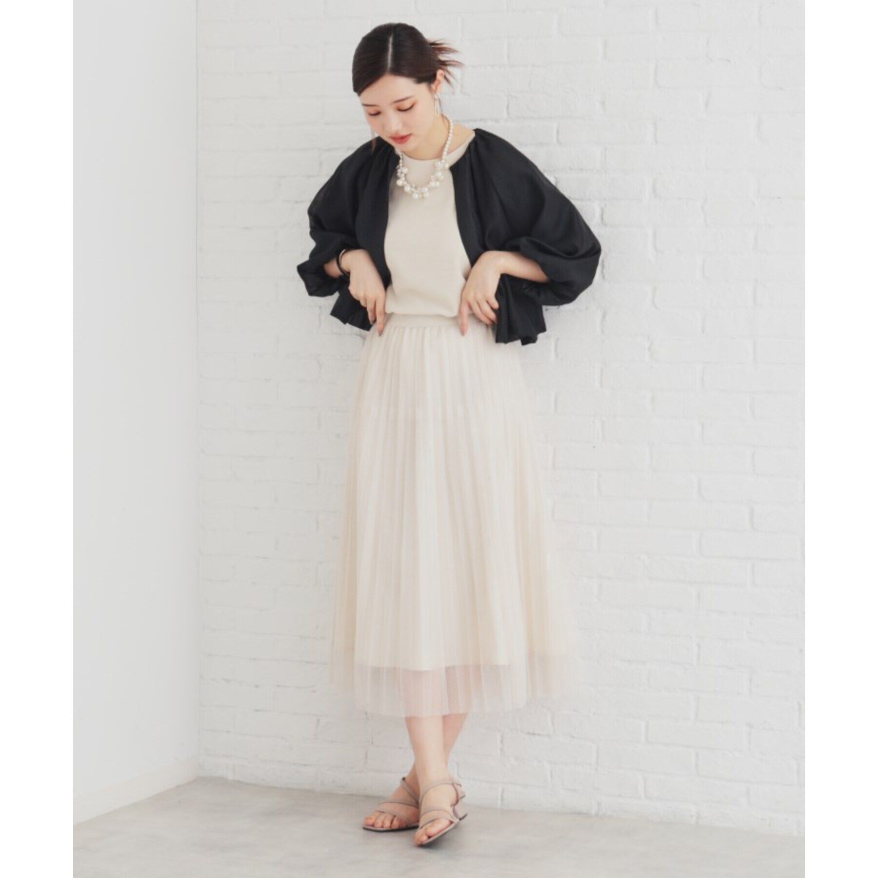SunaUna「【ウエストゴム／セットアップ可】プリーツスカート」|スカート|