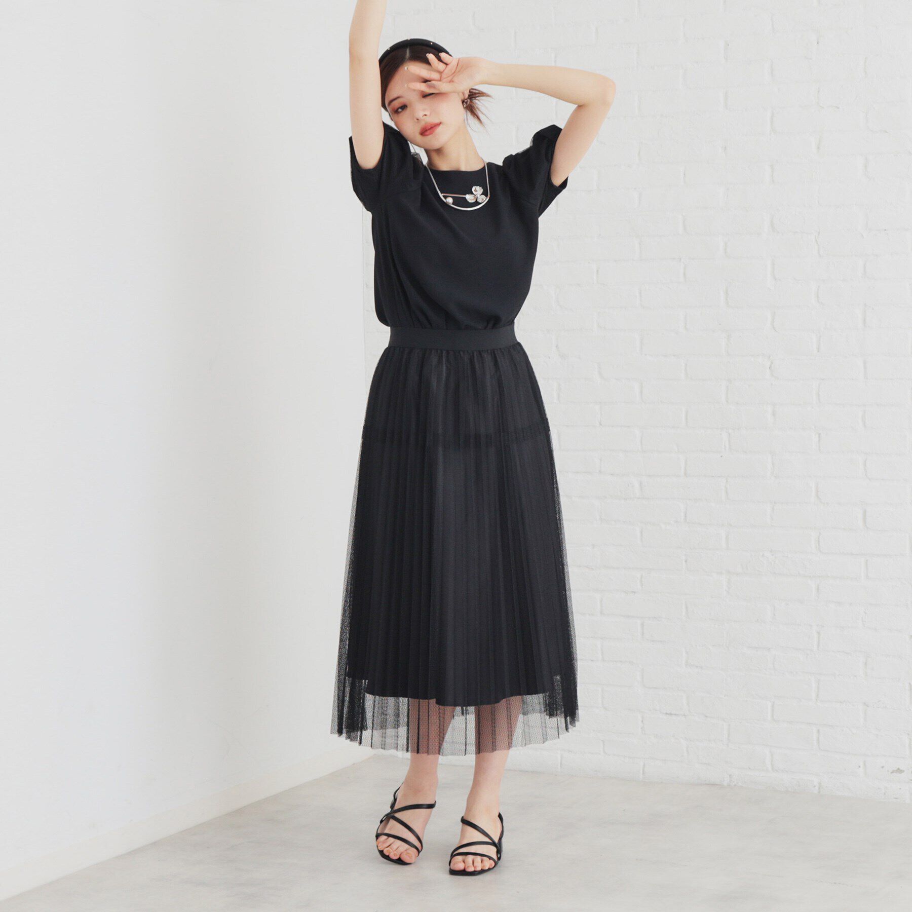 SunaUna「【ウエストゴム／セットアップ可】プリーツスカート」|スカート|