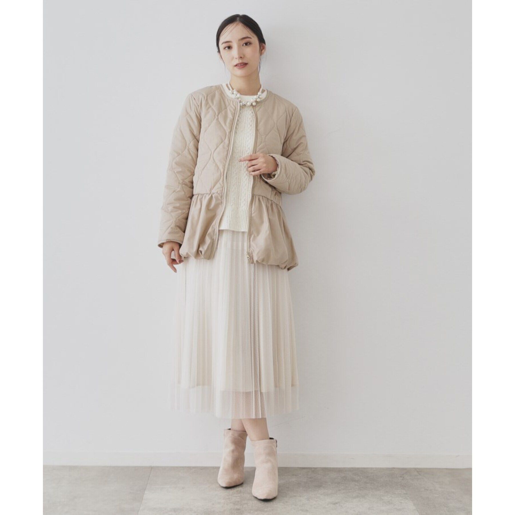 SunaUna「【ウエストゴム／セットアップ可】プリーツスカート」|スカート|