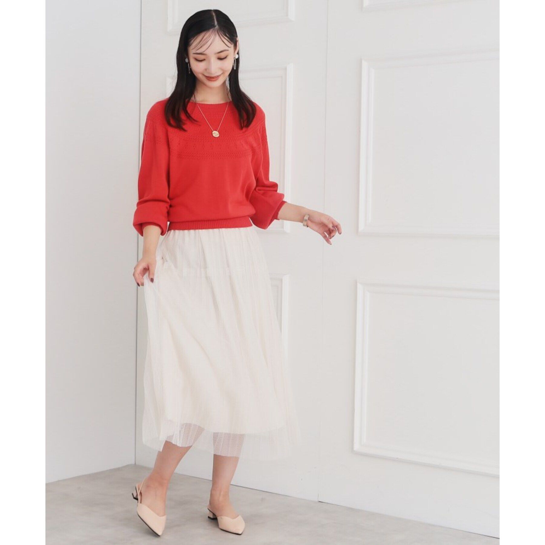 SunaUna「【ウエストゴム／セットアップ可】プリーツスカート」|スカート|