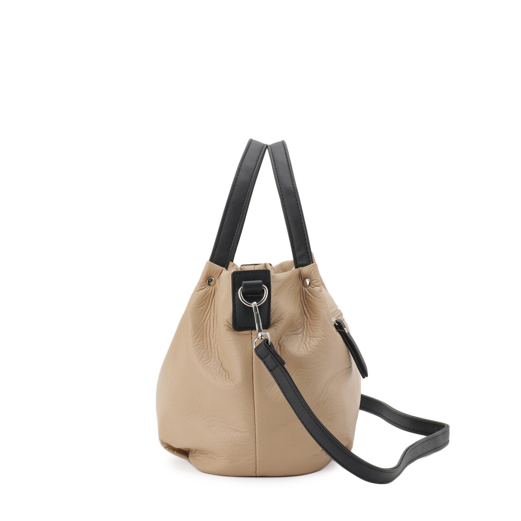 SunaUna「【2WAY／オリジナルプリント裏使用】タックトートバック」|トートバッグ|