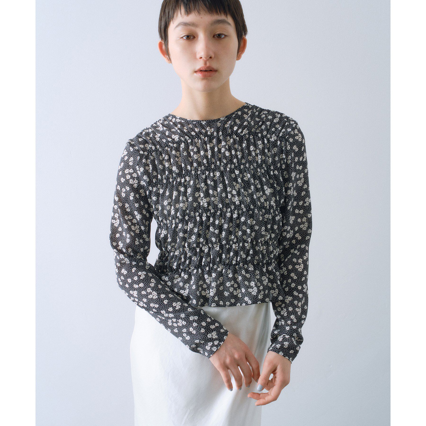 CODE A「petit flower ribbon blouse」|シャツ・ブラウス|