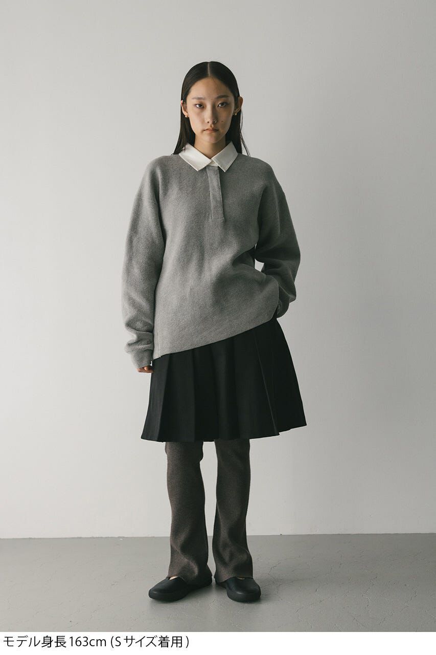 STYLEMIXER「ラガーニットトップ」|ニット・セーター|GRY