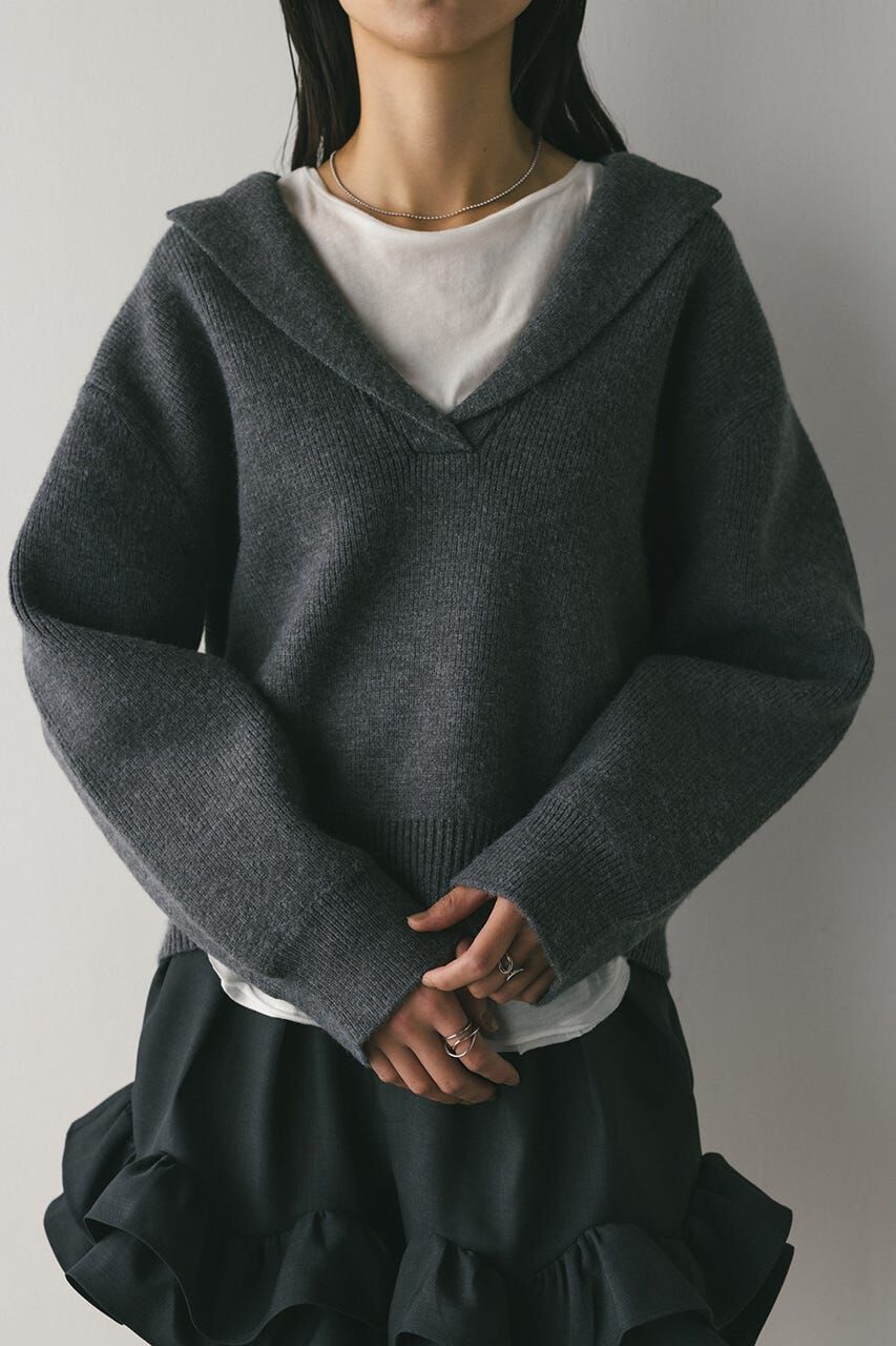 STYLEMIXER「テーラーカラーニットトップ」|ニット・セーター|