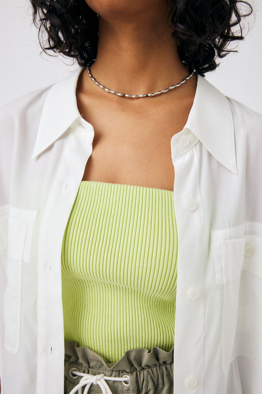 MOUSSY「BACK OPEN SHIRT ベスト」|ダウンベスト・ベスト|