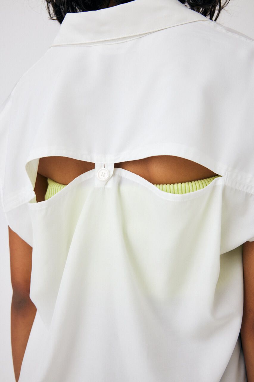 MOUSSY「BACK OPEN SHIRT ベスト」|ダウンベスト・ベスト|