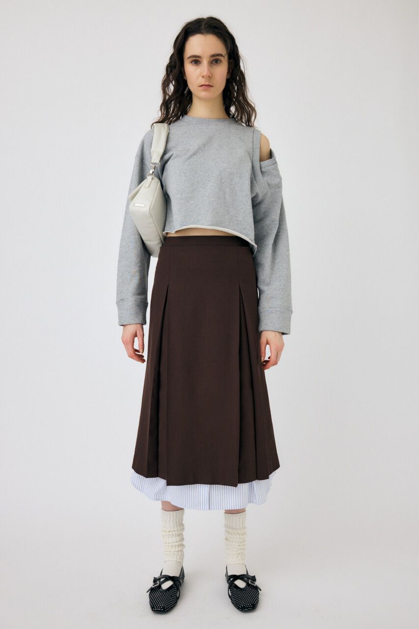 MOUSSY「LAYERED MIDI スカート」|スカート|BRN