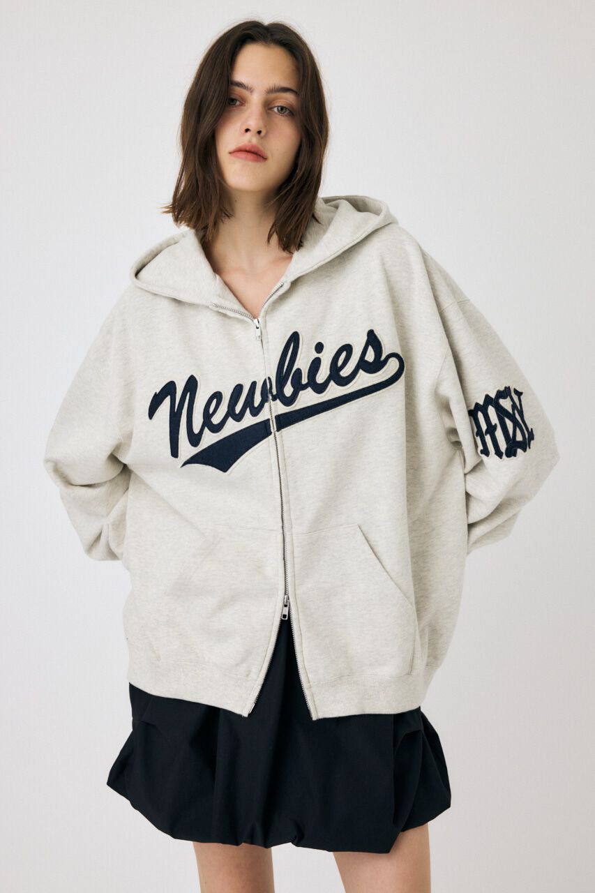 MOUSSY「PATCHED OVERSIZED ジップパーカー」|パーカー|T.GRY