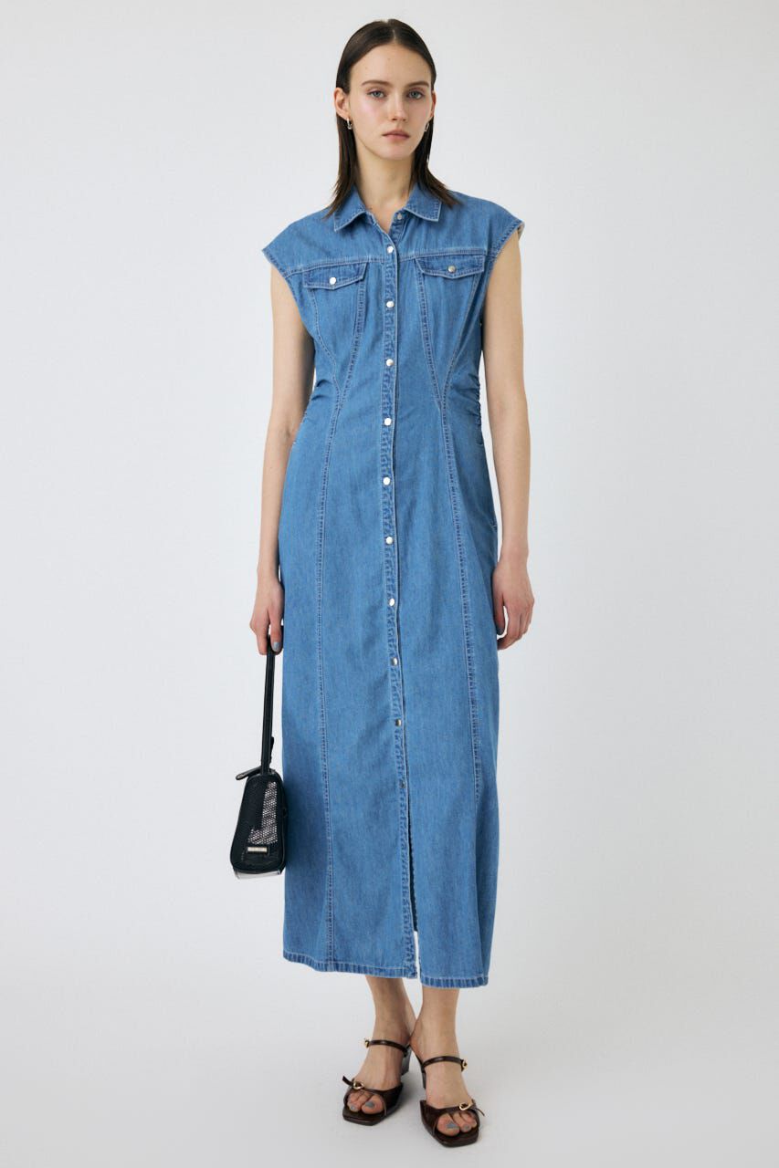 MOUSSY「CAP SLEEVE デニムドレス」|ワンピース|