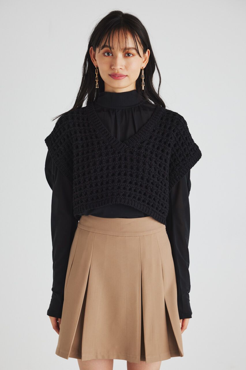 rienda「クロップドベストKnit TOP」|ニット・セーター|