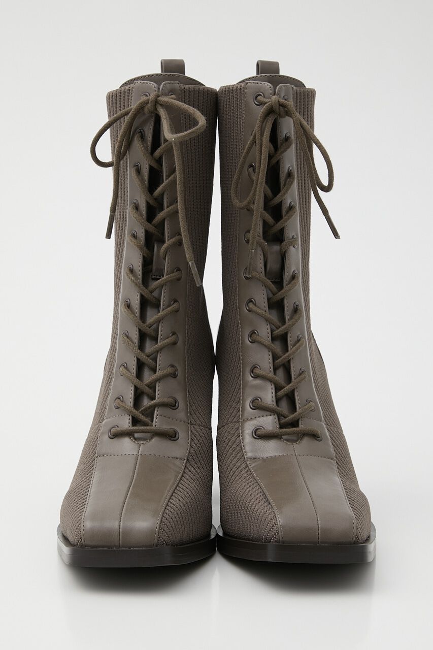 rienda「レースUP Knitショートブーツ」|その他|