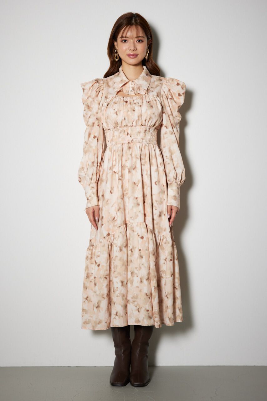 rienda「ウエストシャーリングシャツディテールワンピース」|ワンピース|