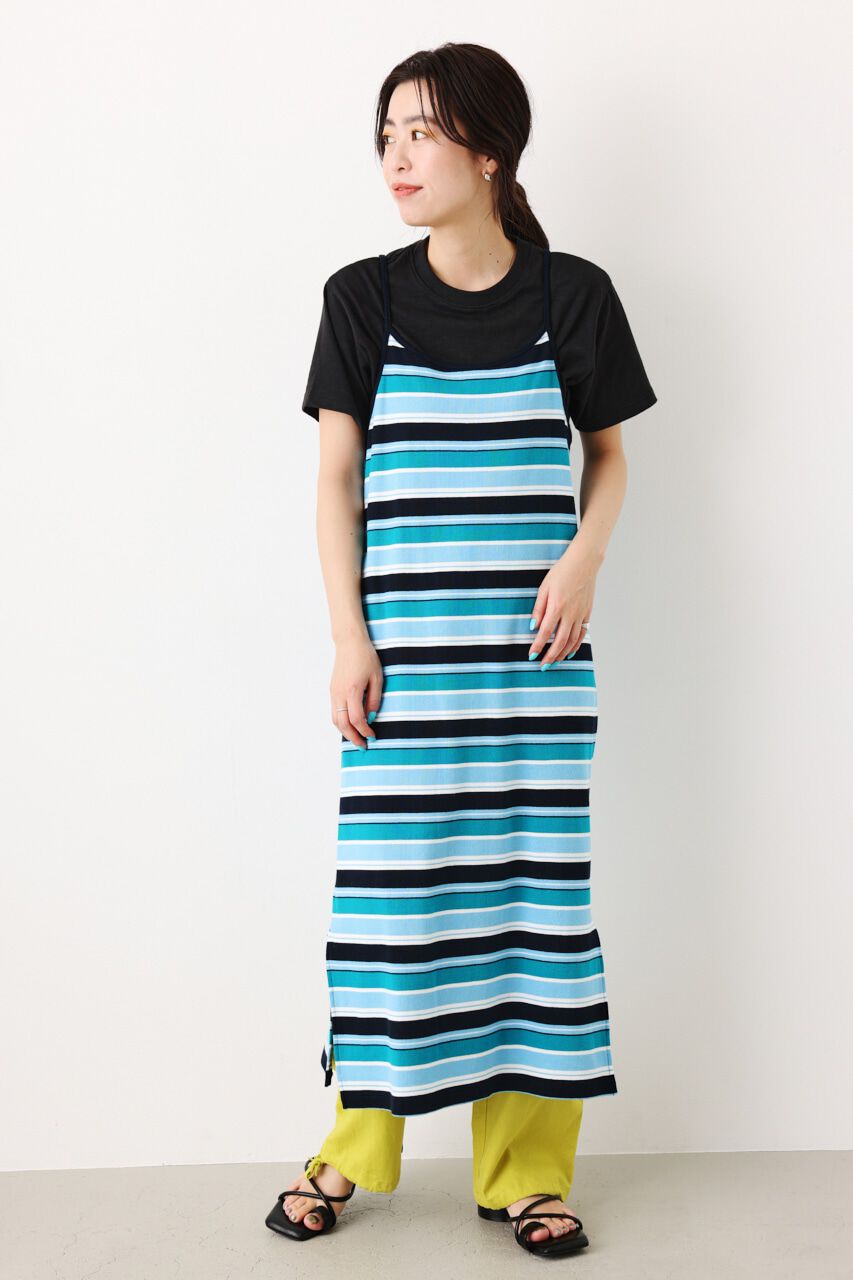 RODEO CROWNS「マルチボーダーキャミワンピース」|ワンピース|