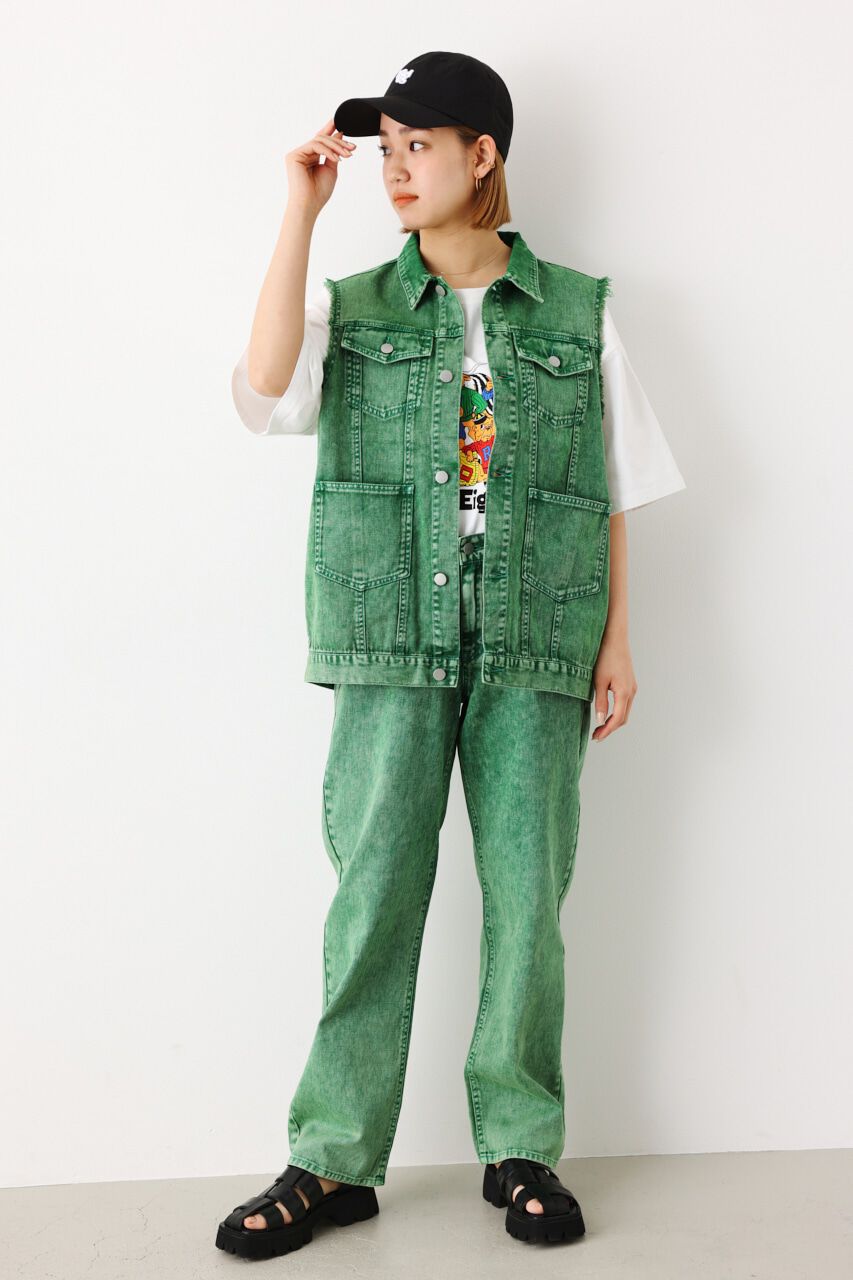 RODEO CROWNS「（WEB限定）カラーデニムベスト」|ダウンベスト・ベスト|