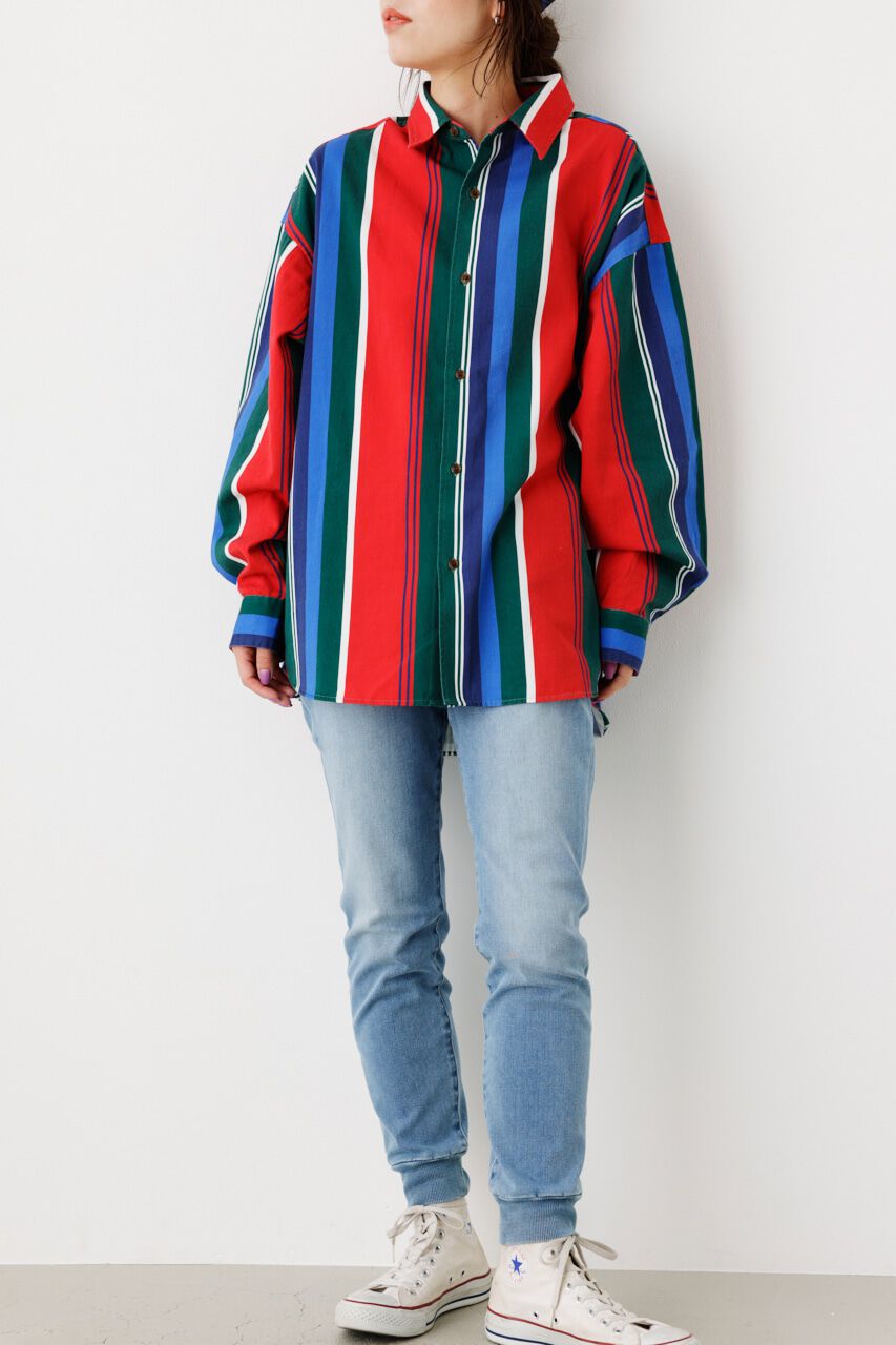 RODEO CROWNS「Vintage マルチストライプシャツ」|シャツ・ブラウス|