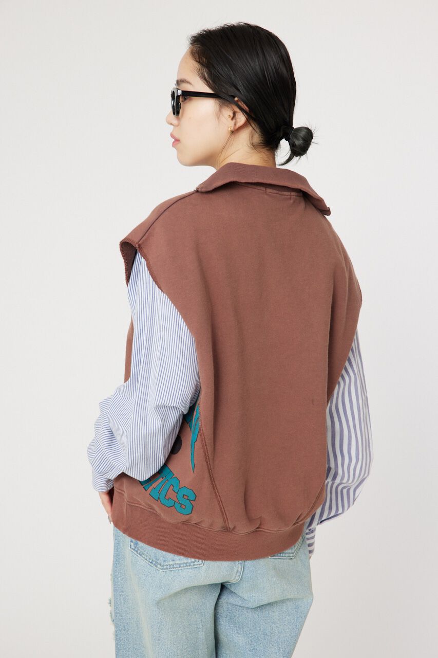 RODEO CROWNS「リメイクハーフジップベスト」|Tシャツ・カットソー|