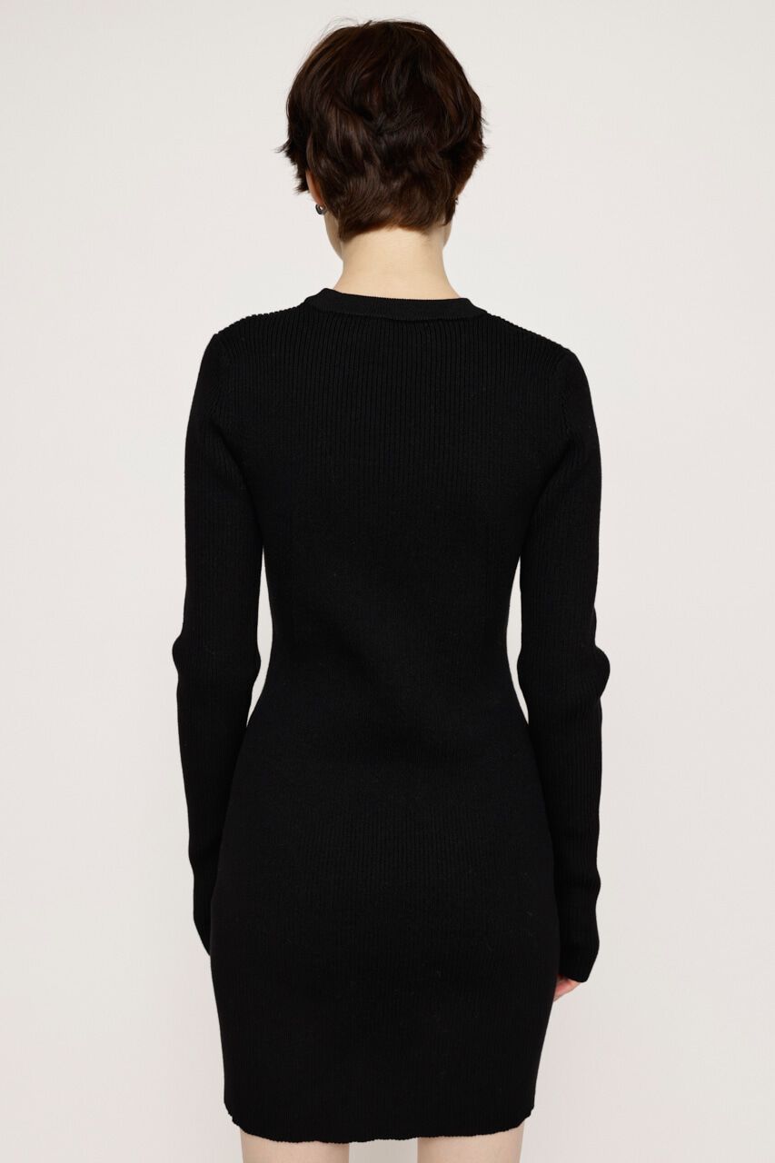 SLY「BI-COLOR RIB ショートワンピース」|ワンピース|