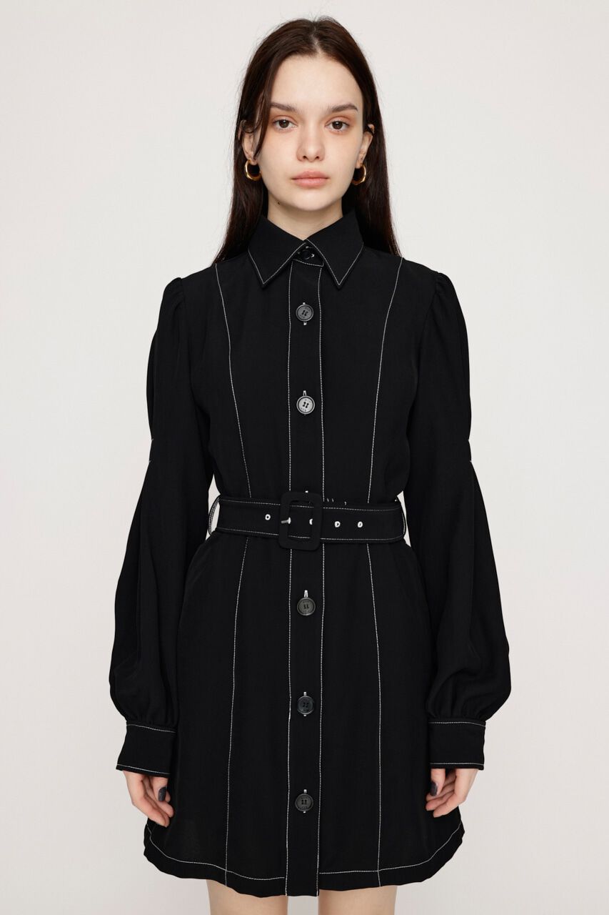 SLY「TUCK SLEEVE FRONT BUTTON ワンピース」|ワンピース|