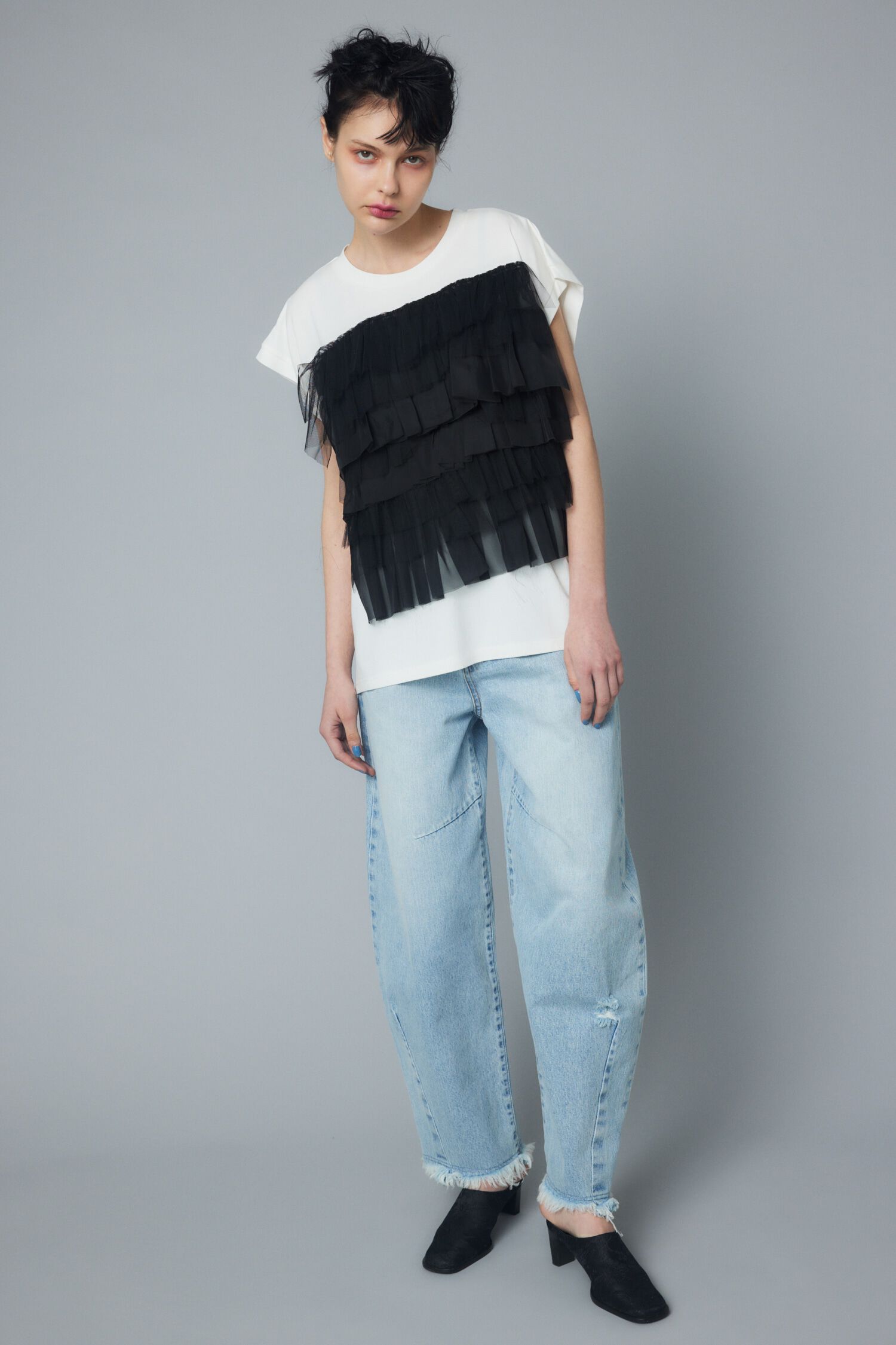 HeRIN.CYE「Many gather attachment tops」|シャツ・ブラウス|