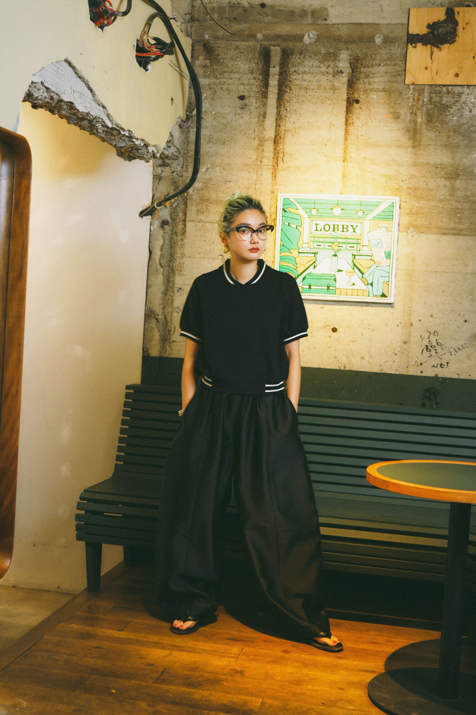 HeRIN.CYE「mio yanase / Ponte polo tops」|Tシャツ・カットソー|