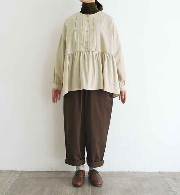  「オオカミと月明かりのピアノと」|シャツ・ブラウス|ベージュ