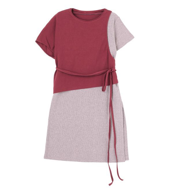 ELENDEEK「LAYER SET LONG CS」|Tシャツ・カットソー|ボルドー