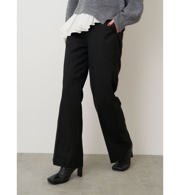 ELENDEEK「SEMI FLARE HIGH RISE PT」|その他|ブラック