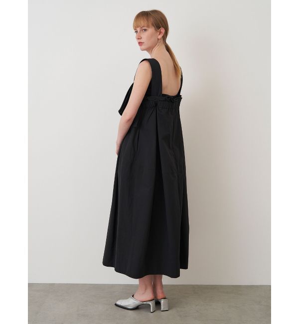 ELENDEEK「FRILL DRAPE COCOON OP」|ワンピース|ブラック