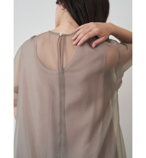 ELENDEEK「SHEER LAYERED CUT OP」|ワンピース|