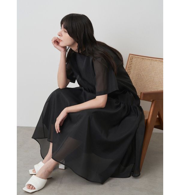 ELENDEEK「SHEER LAYERED CUT OP」|ワンピース|