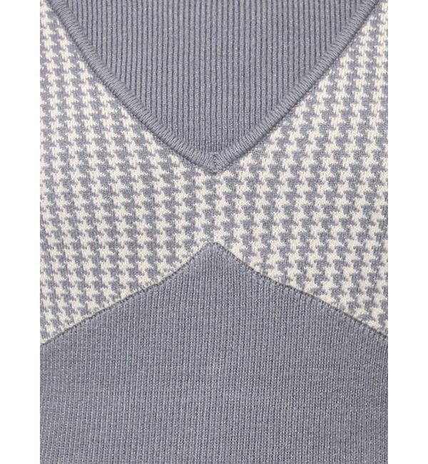 RESEXXY「ハウンドトゥースニットワンピース」|ワンピース|