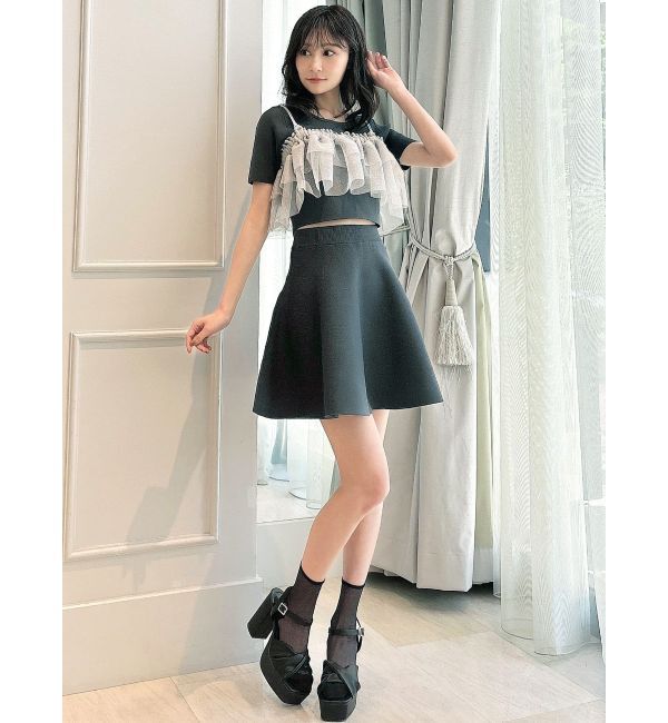 RESEXXY「ラメチュールキャミセットニットトップス【セットアップ着用可能】」|ニット・セーター|