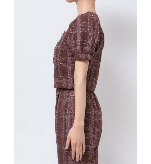 RESEXXY「ツイードコンパクトブラウス【セットアップ着用可能】」|シャツ・ブラウス|