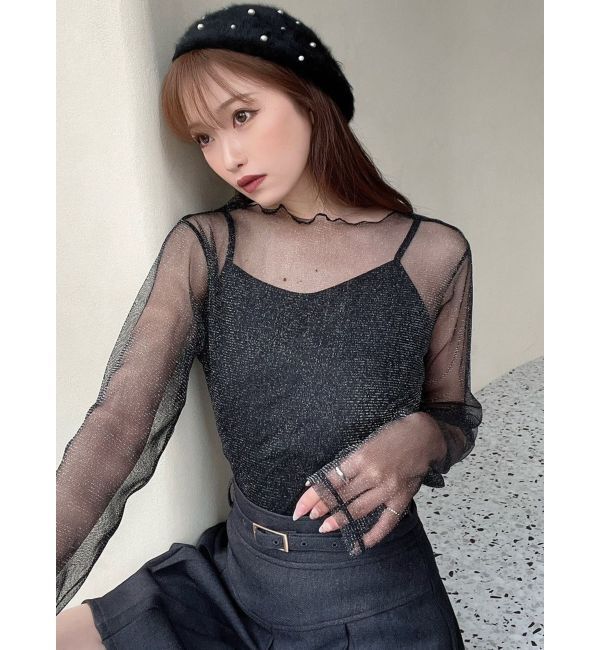 RESEXXY「グリッターシアートップス」|Tシャツ・カットソー|