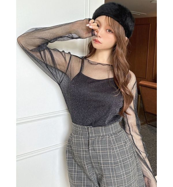 RESEXXY「グリッターシアートップス」|Tシャツ・カットソー|