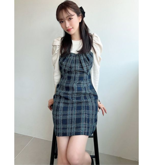 RESEXXY「レイヤードツイードミニワンピース」|ワンピース|