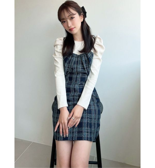 RESEXXY「レイヤードツイードミニワンピース」|ワンピース|