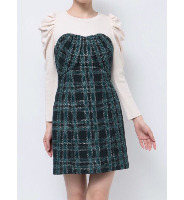 RESEXXY「レイヤードツイードミニワンピース」|ワンピース|