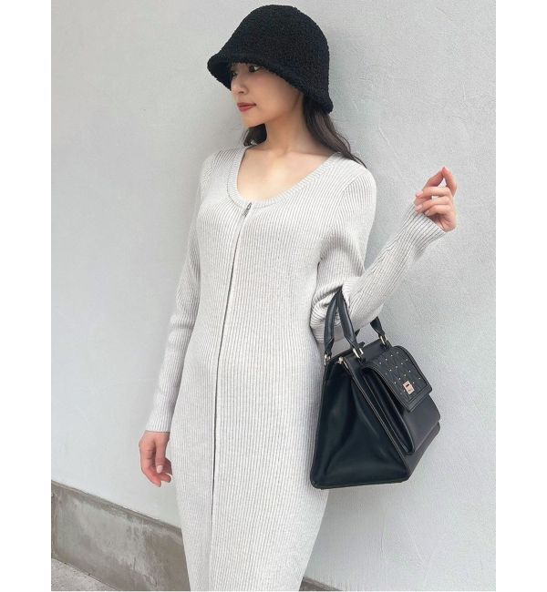 RESEXXY「フロントジップニットワンピース」|ワンピース|