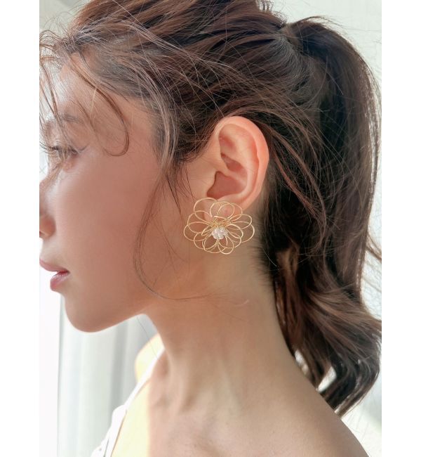 RESEXXY「フラワーパールピアス」|ピアス|