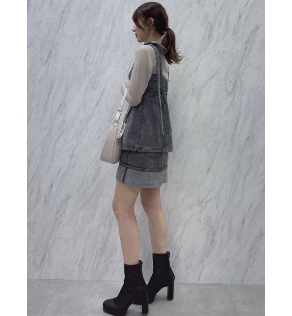 dazzlin「フロントジップデニムキャミトップス」|タンクトップ|