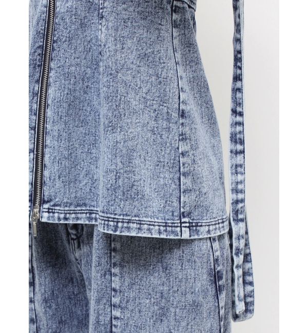 dazzlin「フロントジップデニムキャミトップス」|タンクトップ|