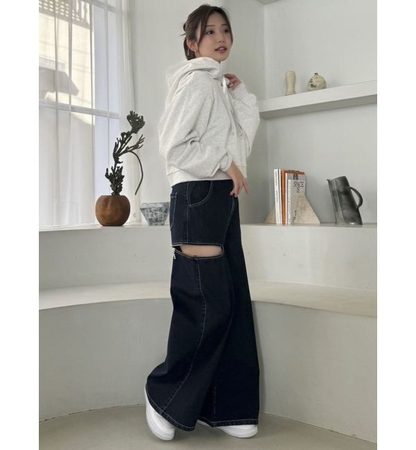 dazzlin「【CALNAMURコラボ】ロゴショートフーディ」|スウェット・ジャージ|