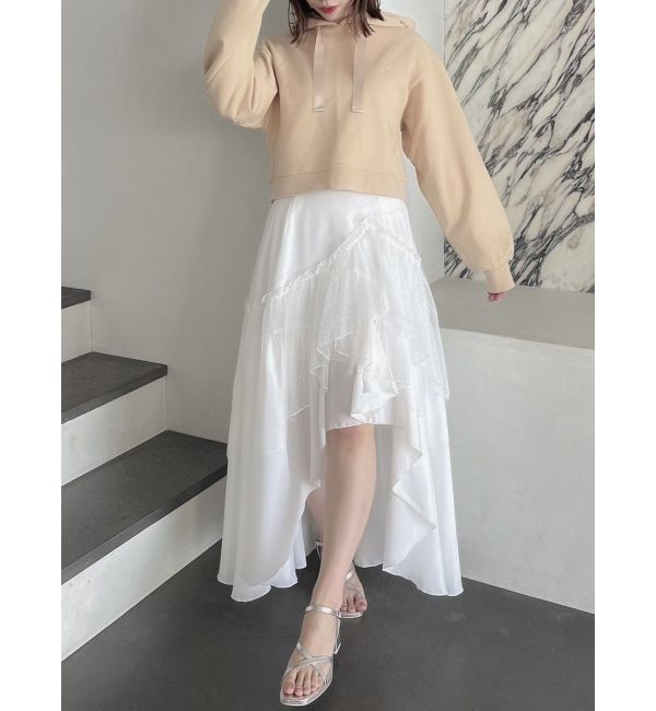 dazzlin「【CALNAMURコラボ】ロゴショートフーディ」|スウェット・ジャージ|