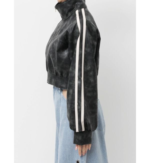 dazzlin「フェイクレザートラックブルゾン」|ブルゾン・スタジャン|