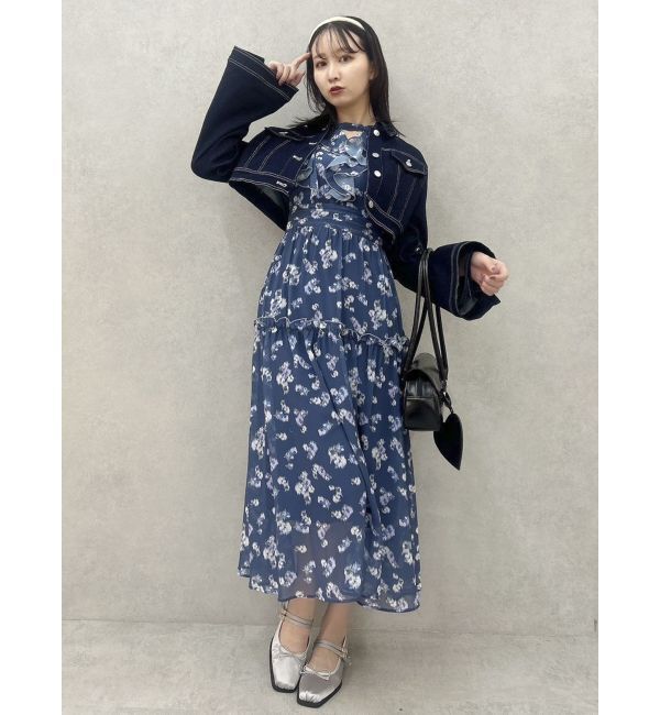 dazzlin「ラッフルリボンフラワーワンピース」|ワンピース|