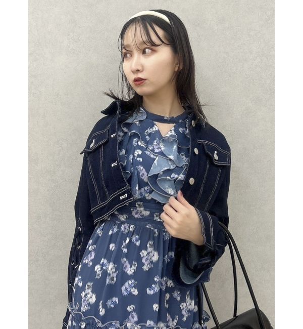 dazzlin「ラッフルリボンフラワーワンピース」|ワンピース|