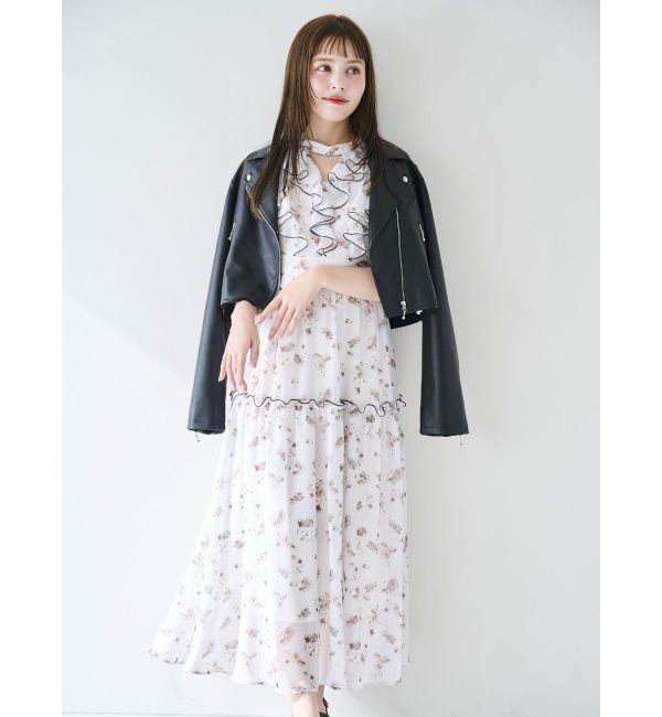 dazzlin「ラッフルリボンフラワーワンピース」|ワンピース|