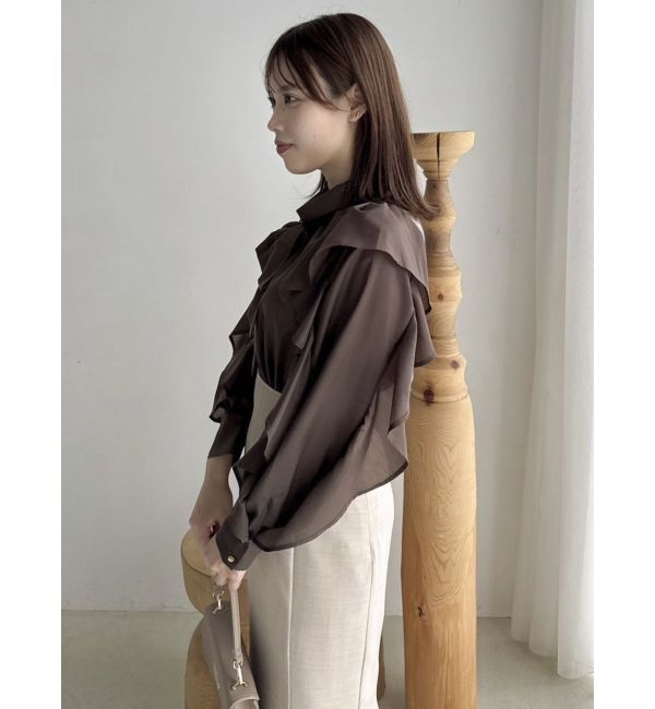 dazzlin「フリルリボン2WAY長袖ブラウス」|シャツ・ブラウス|